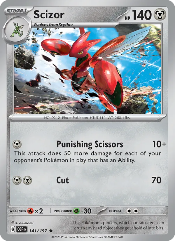 141 Scizor – Obsidian Flames