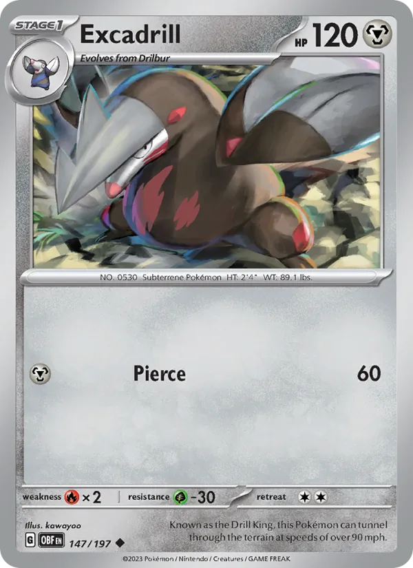 147 Excadrill – Obsidian Flames