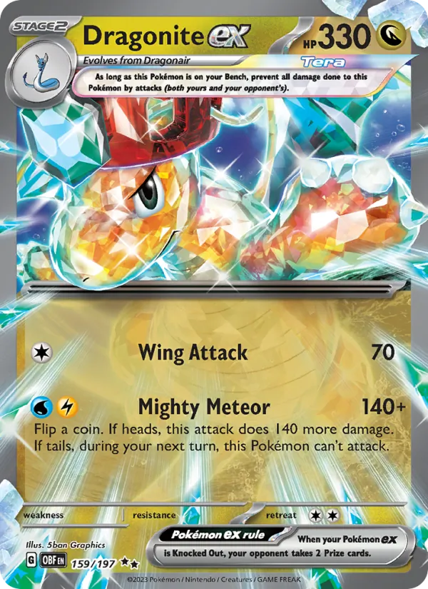 159 Dragonite ex – Obsidian Flames
