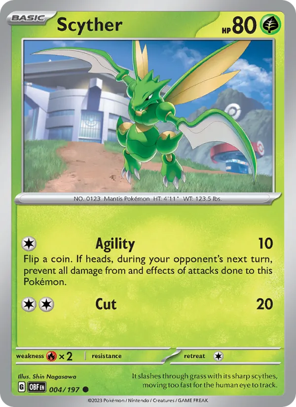 004-RH Scyther – Obsidian Flames