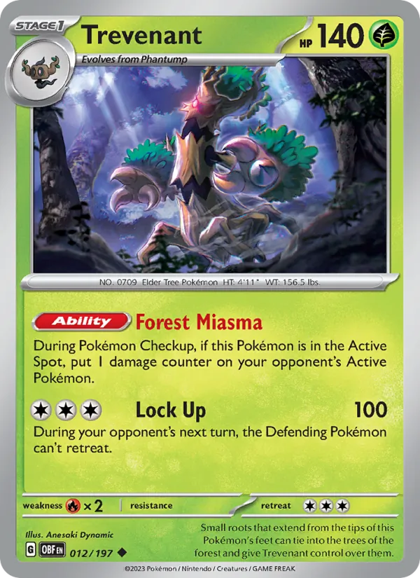012-RH Trevenant – Obsidian Flames