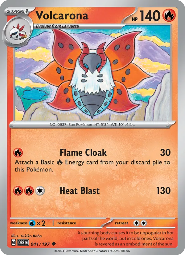 041-RH Volcarona – Obsidian Flames