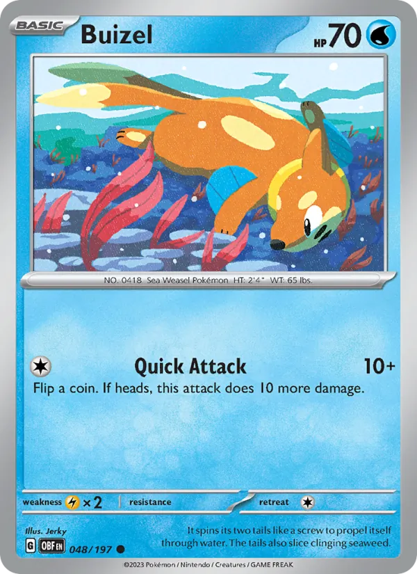 048-RH Buizel – Obsidian Flames