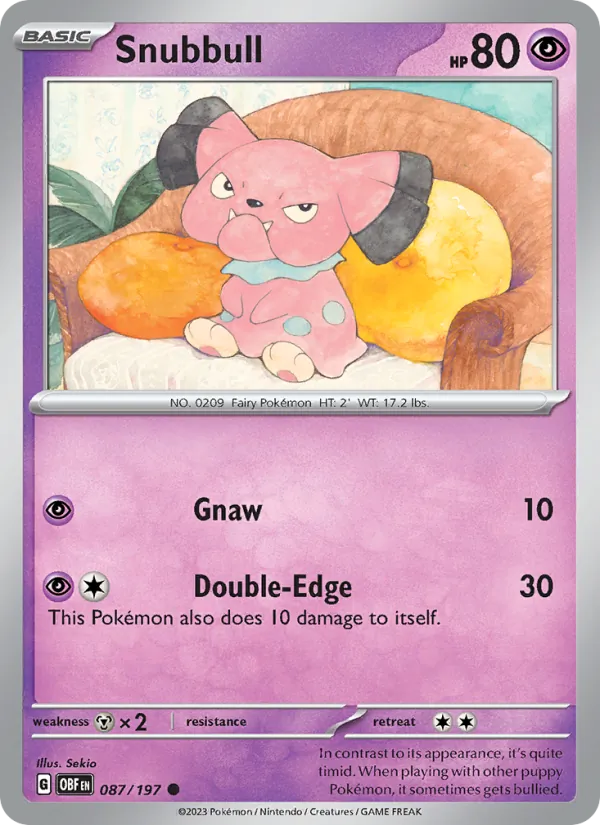 087-RH Snubbull – Obsidian Flames