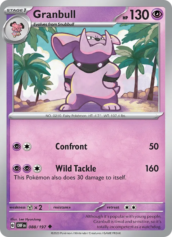 088-RH Granbull – Obsidian Flames