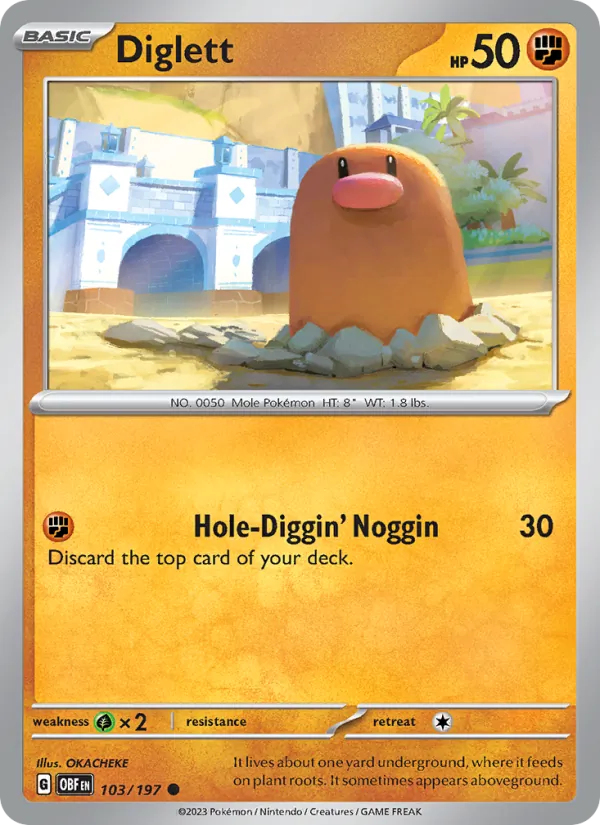 103-RH Diglett – Obsidian Flames