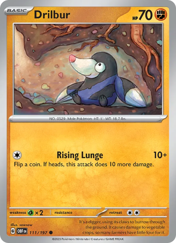 111-RH Drilbur – Obsidian Flames