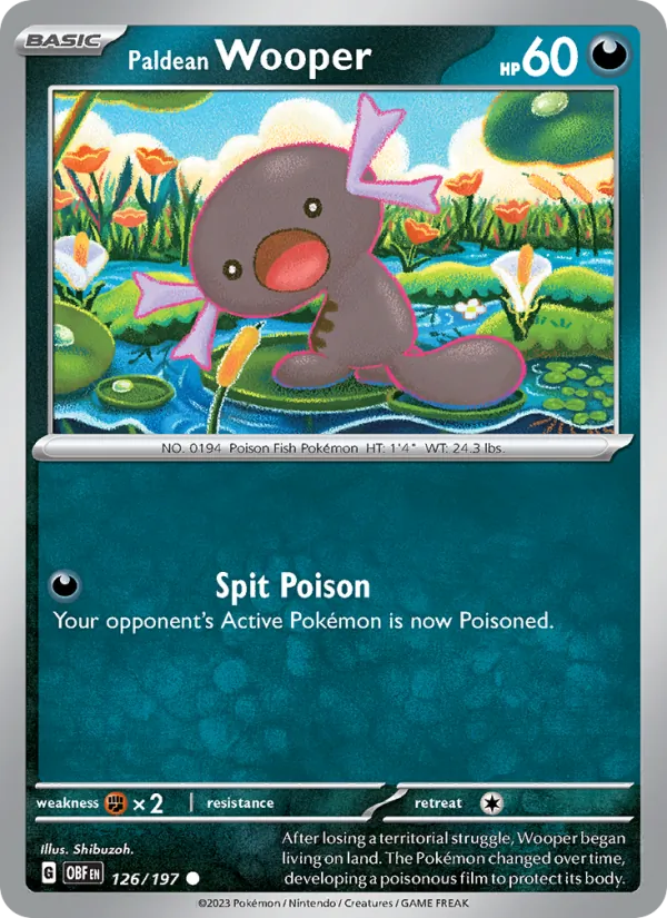 126-RH Paldean Wooper – Obsidian Flames
