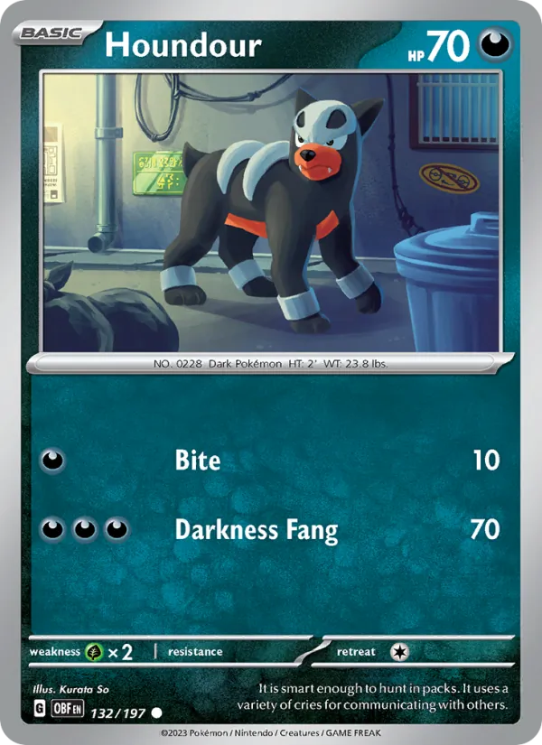 132-RH Houndour – Obsidian Flames