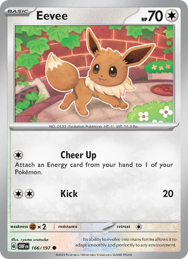 166-RH Eevee – Obsidian Flames