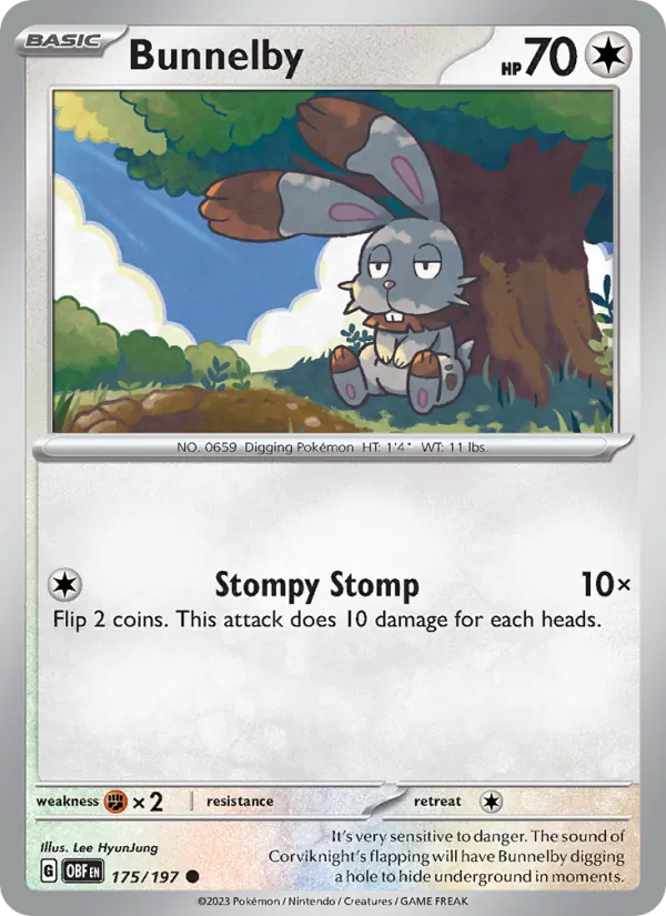 175-RH Bunnelby – Obsidian Flames