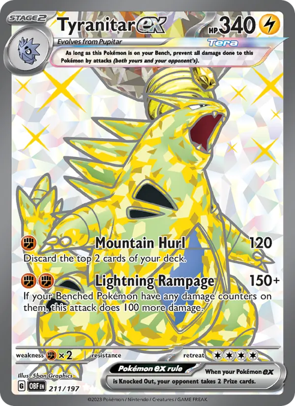 211 Tyranitar ex – Obsidian Flames