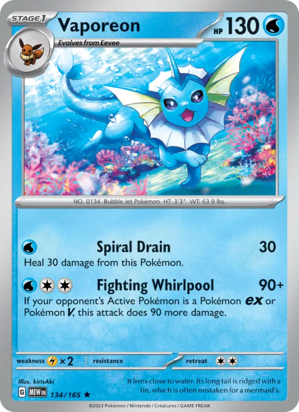 134 Vaporeon – 151