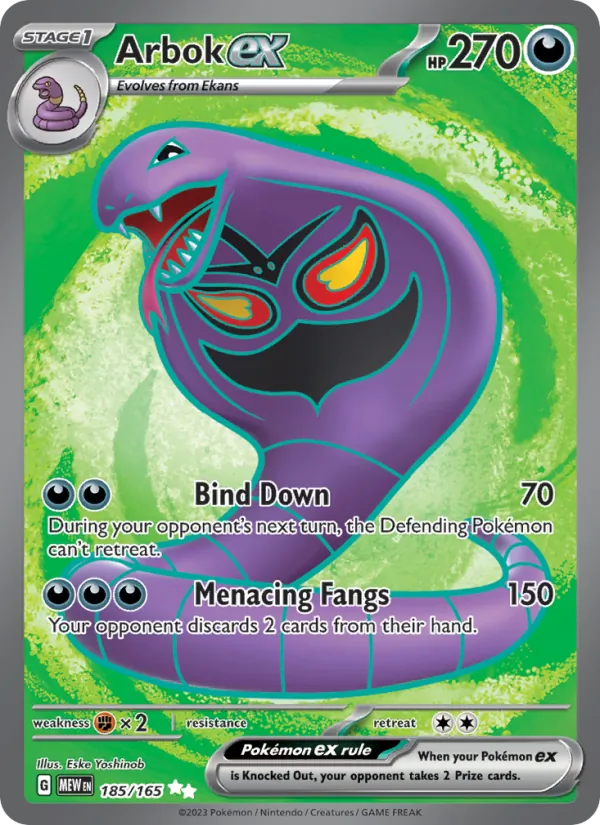 185 Arbok ex – 151