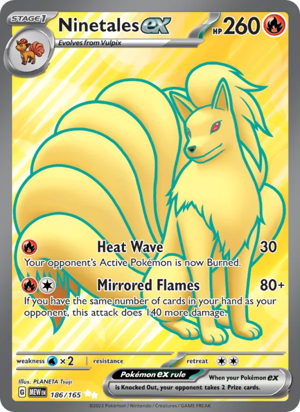 186 Ninetales ex – 151