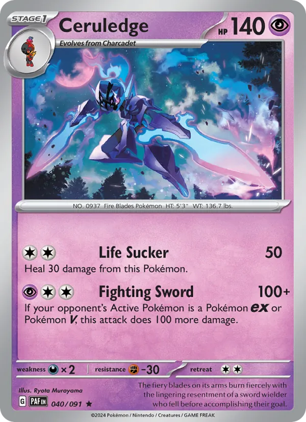 040-holo-pokemonday Ceruledge (Pokémon Day stamp) – Paldean Fates