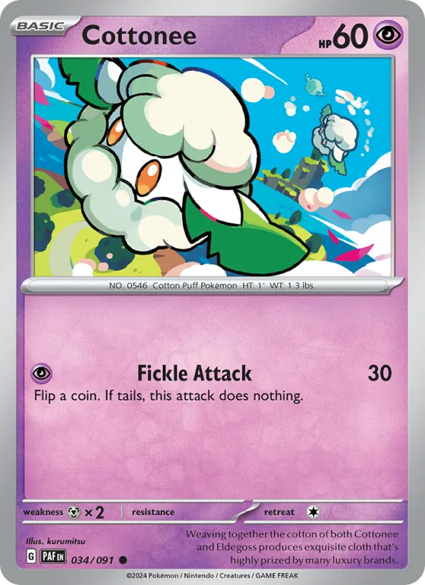 034 Cottonee – Paldean Fates