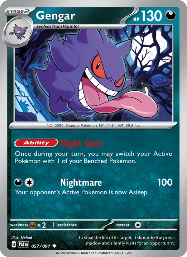057 Gengar – Paldean Fates