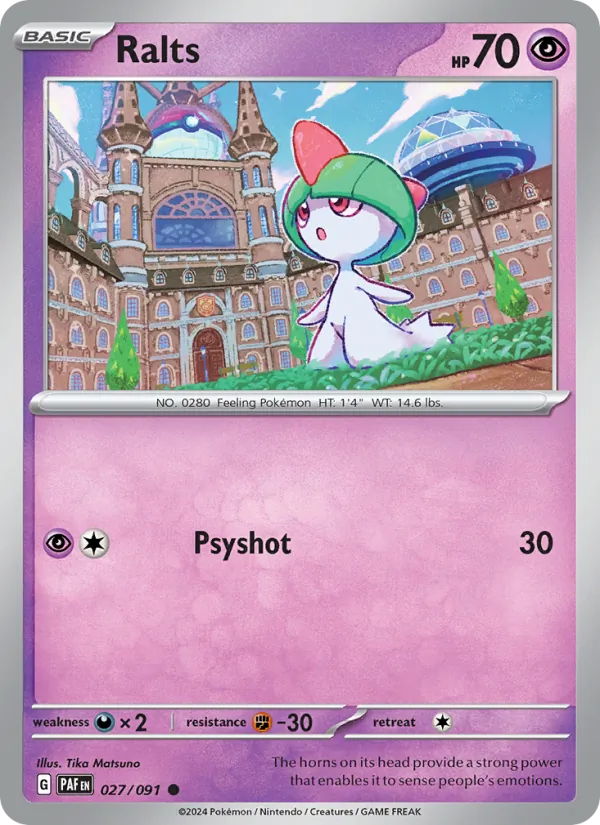 027-RH Ralts – Paldean Fates