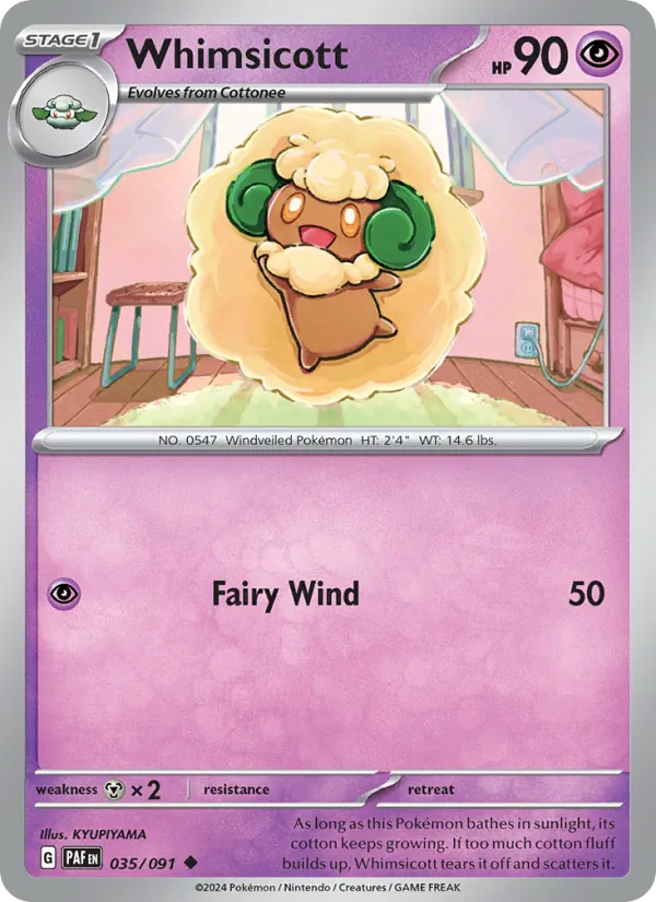 035-RH Whimsicott – Paldean Fates