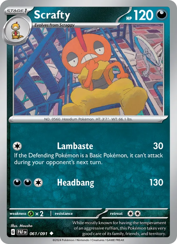 061-RH Scrafty – Paldean Fates