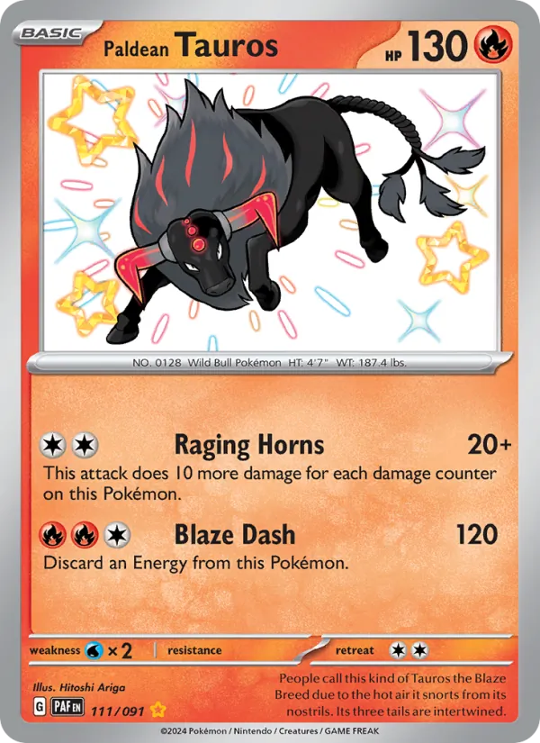 111 Paldean Tauros – Paldean Fates