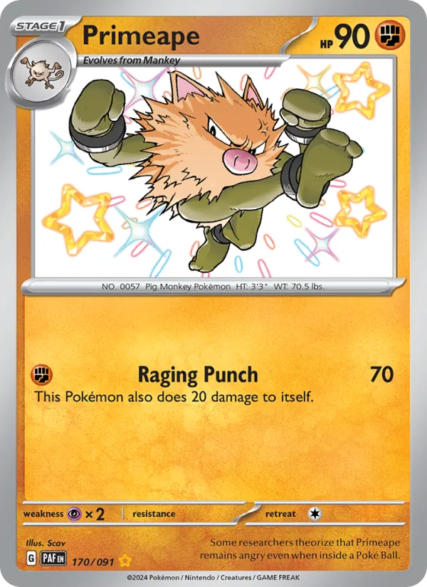 170 Primeape – Paldean Fates