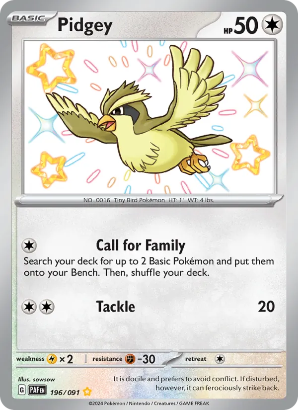 196 Pidgey – Paldean Fates