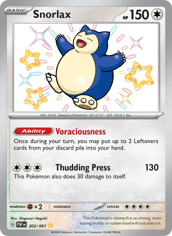 202 Snorlax – Paldean Fates