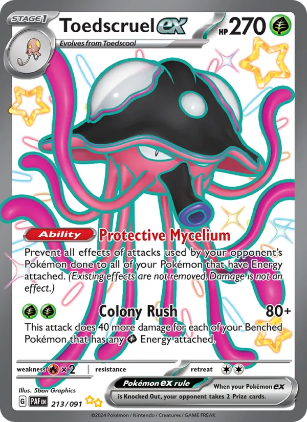 213 Toedscruel ex – Paldean Fates
