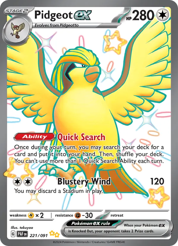 221 Pidgeot ex – Paldean Fates