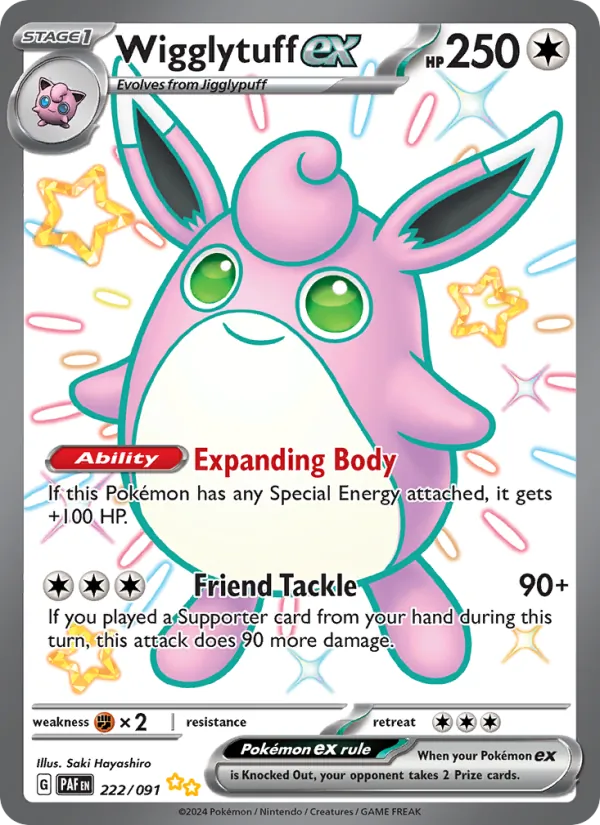 222 Wigglytuff ex – Paldean Fates