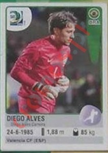 37 Diego Alves – FIFA Confederations Cup Brazil 2013 Panini