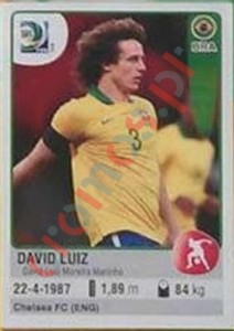 39 David Luiz – FIFA Confederations Cup Brazil 2013 Panini