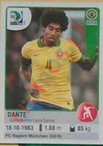 43 Dante – FIFA Confederations Cup Brazil 2013 Panini