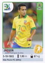 CE6 Jadson – FIFA Confederations Cup Brazil 2013 Panini