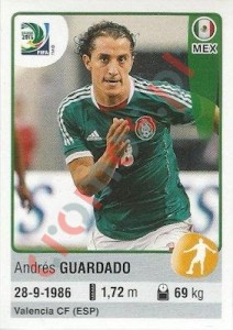 101 Andrés Guardado – FIFA Confederations Cup Brazil 2013 Panini