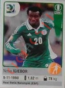 231 Nosa Igiebor – FIFA Confederations Cup Brazil 2013 Panini