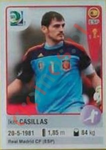 140 Iker Casillas – FIFA Confederations Cup Brazil 2013 Panini