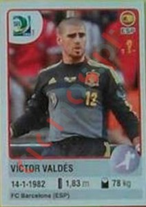 141 Víctor Valdés – FIFA Confederations Cup Brazil 2013 Panini