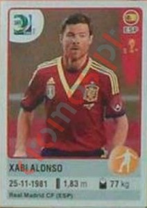 150 Xabi Alonso – FIFA Confederations Cup Brazil 2013 Panini