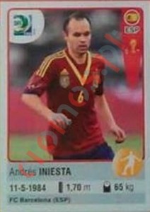 152 Andrés Iniesta – FIFA Confederations Cup Brazil 2013 Panini