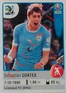 169 Sebastián Coates – FIFA Confederations Cup Brazil 2013 Panini