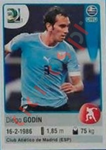 170 Diego Godín – FIFA Confederations Cup Brazil 2013 Panini