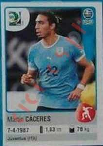171 Martín Cáceres – FIFA Confederations Cup Brazil 2013 Panini