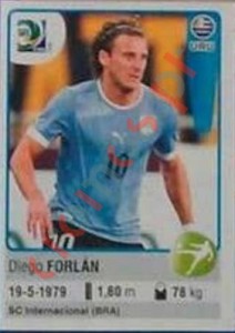 183 Diego Forlán – FIFA Confederations Cup Brazil 2013 Panini