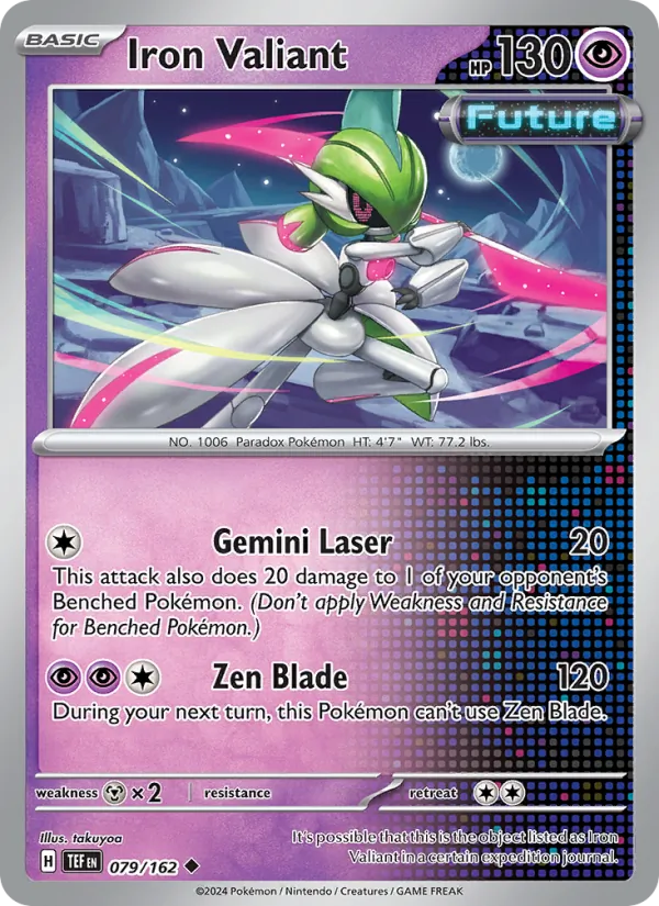 079-holo-cosmos Iron Valiant (Holo, Cosmos Holo) – Temporal Forces
