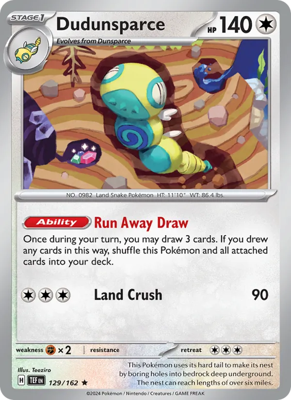 129-normal-league Dudunsparce (Normal, League) – Temporal Forces