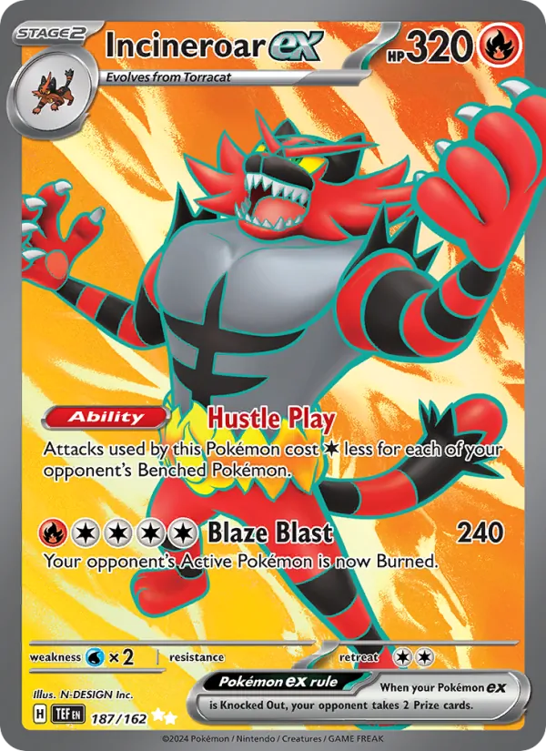 187 Incineroar ex – Temporal Forces