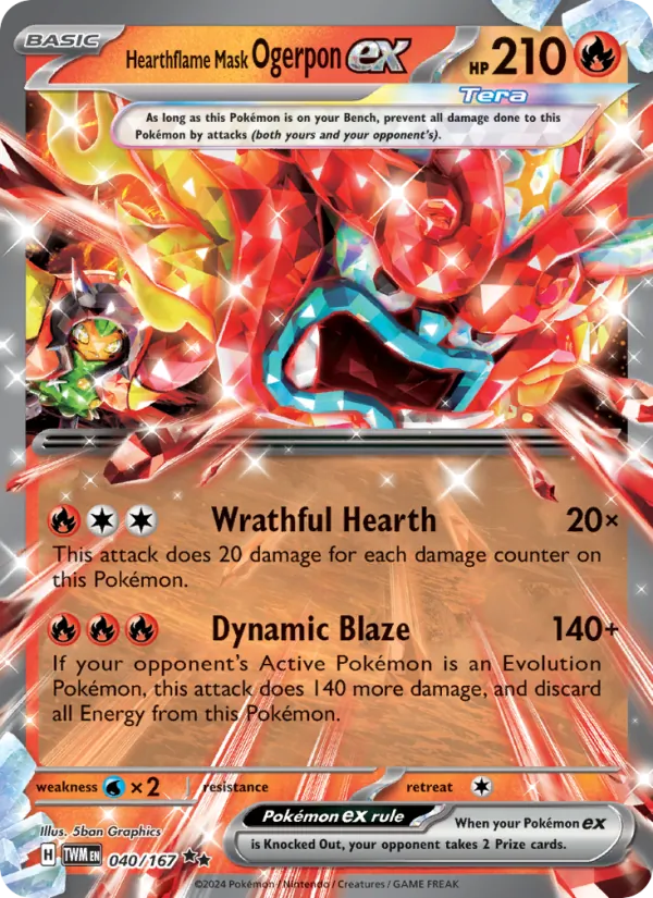 040-holo-setlogo Hearthflame Mask Ogerpon ex (Set logo stamp) – Twilight Masquerade